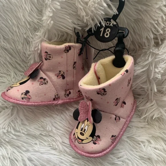 Disney Pink Minnie Mouse Baby/Toddler Shoes - Picture 3 of 5